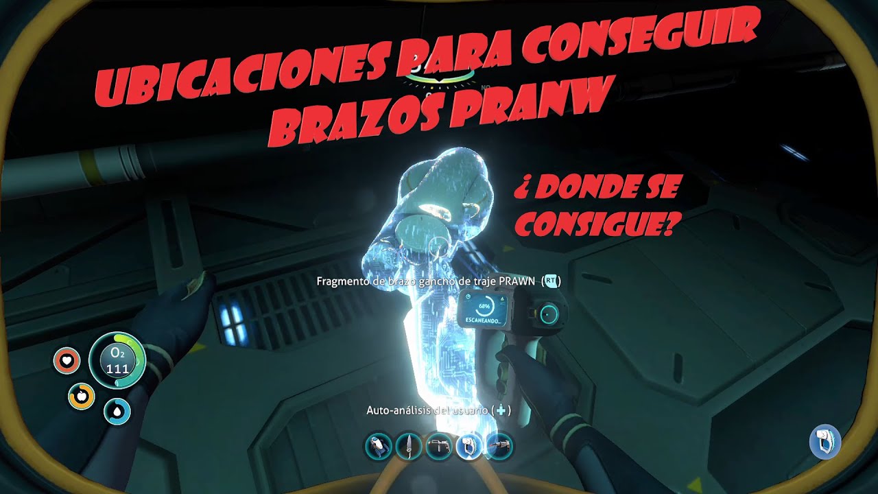 UBICACION DE BRAZOS DEL TRAJE PRANW /SUBNAUTICA