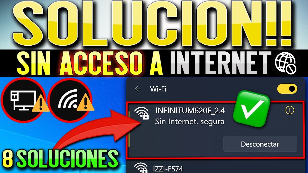 (SOLUCION) Conectado pero Sin Acceso a Internet en Windows 10 y 11 | No Hay Internet Segura