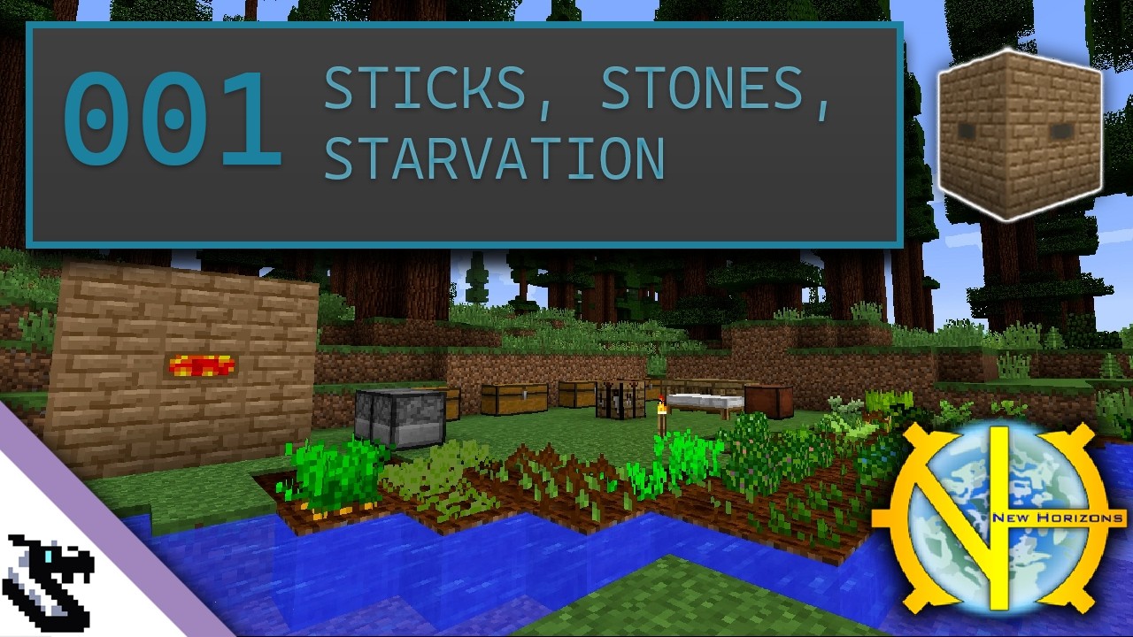 GTNH part 001 - Sticks, Stones, and Starvation