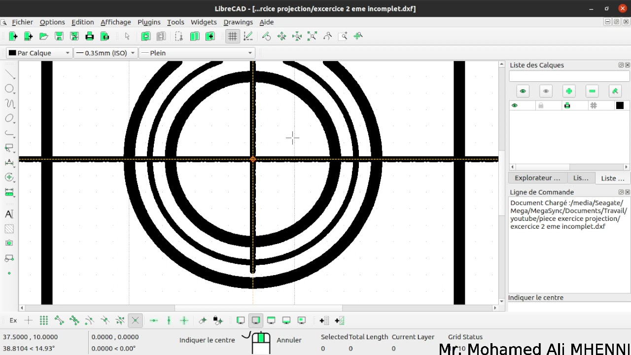 Exercice 2 2SC et TI Projection et cotation avec LibreCAD