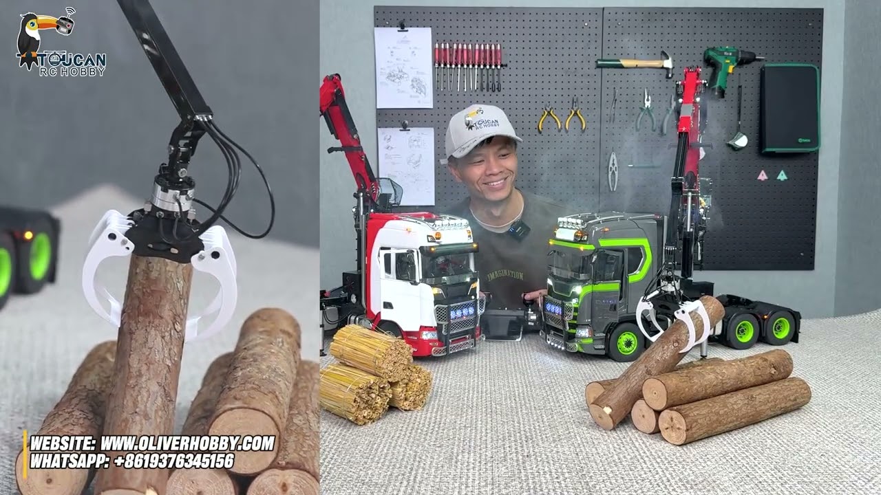Detailed review of the Metal 6X6 Chassis 1/14 Tractor 770S  Crane Custom Version and Standard. #rc