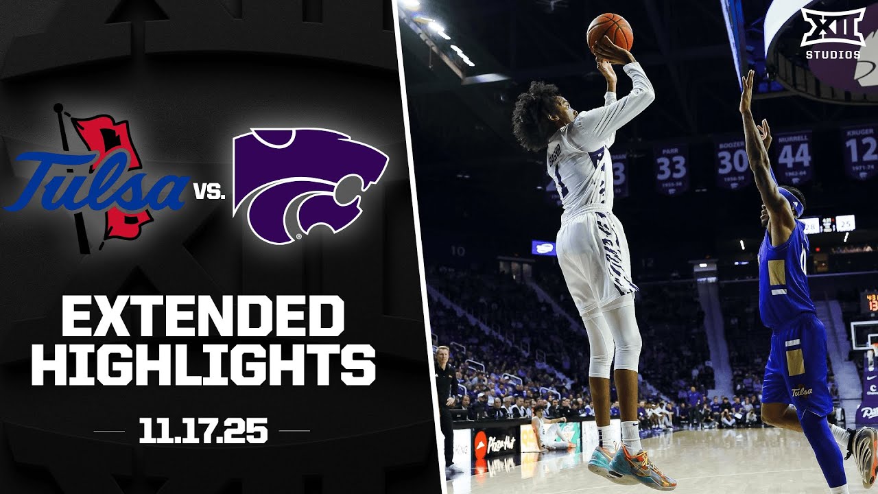 Tulsa vs. Kansas State Extended Highlights | 2025-26 Big 12 Men's Basketball