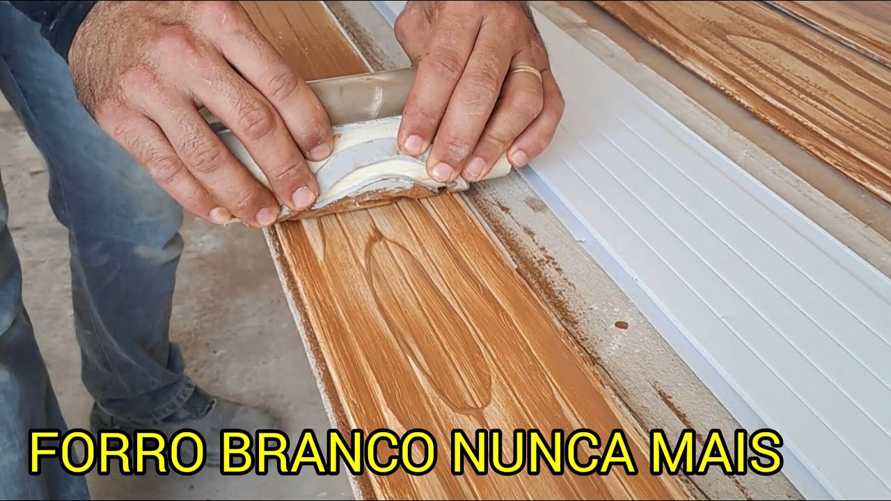 Você vai gostar dessa ideia: Como Transformar o FORRO pvc branco no AMADEIRADO