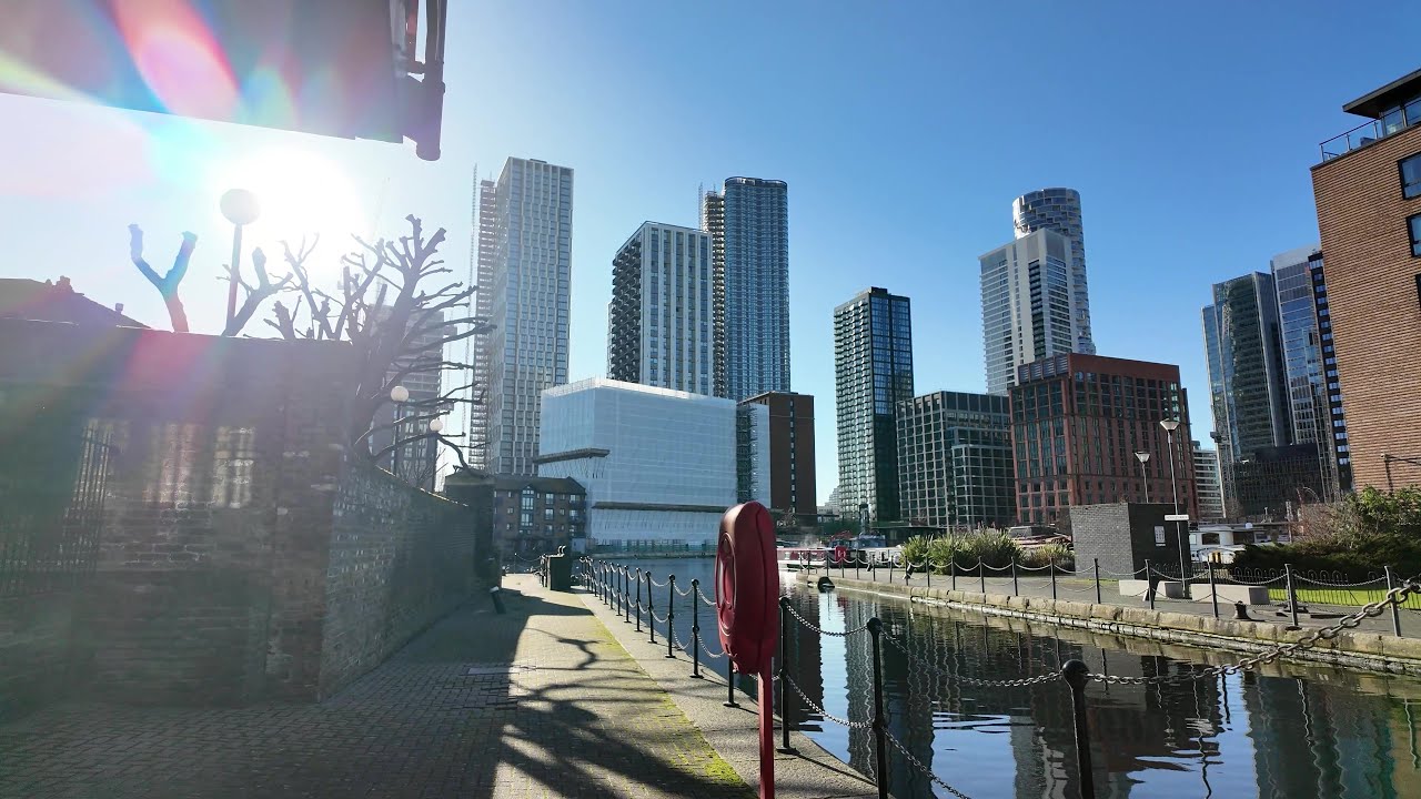 [4K] Blackwall Basin | Canary Wharf | Providence Wharf | London Walking Tour