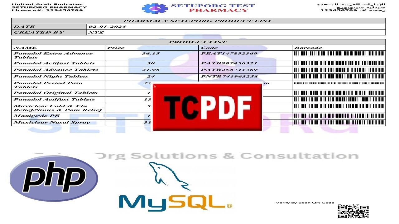 Master PDF in PHP: Generating Dynamic Product Listings with Barcodes and QR Codes Using TCPDF
