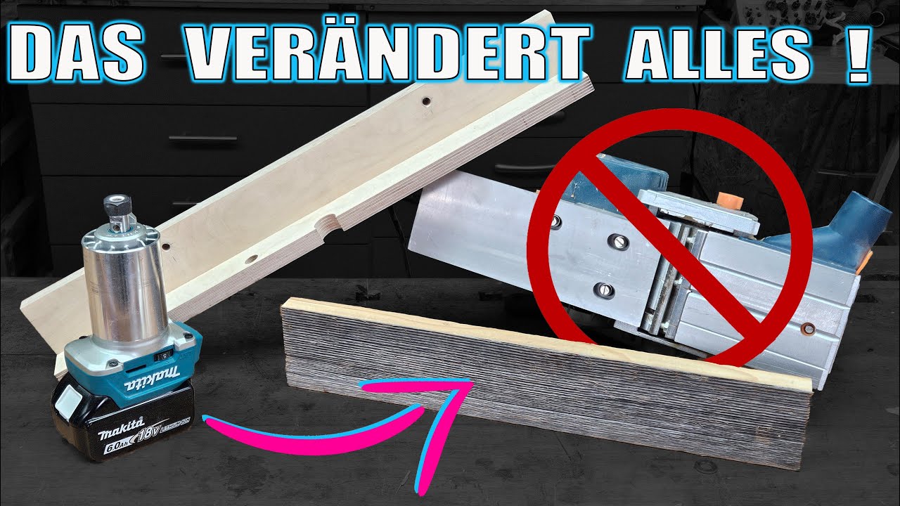 Kauf dir KEINEN Abrichthobel - Holz abrichten mit der Oberfräse - JIG - Vorrichtung