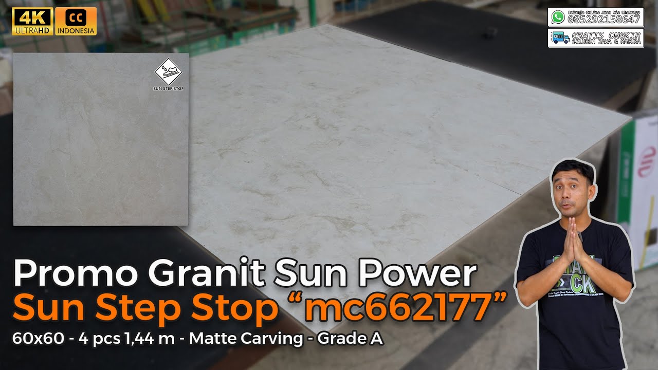 PROMO!!! GRANIT KASAR, SUN STEP STOP SUN POWER MC662177 || MATTE CARVING, Rp138.000/M - KW 1