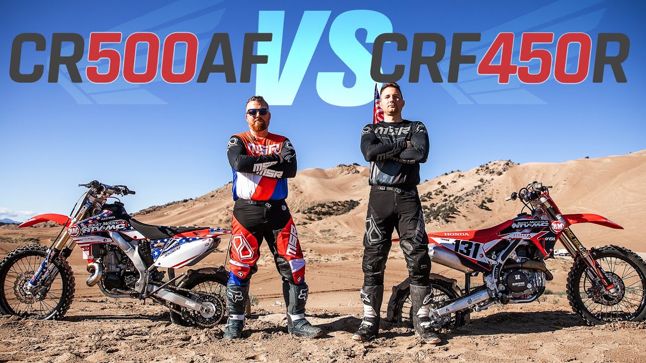 Honda CRF450R 2021 против CR500AF | Противостояние лошадиных сил!