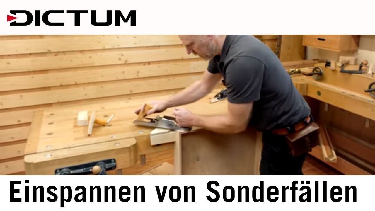 Sicheres Einspannen von schmalen, dünnen und kurzen Werkstücken an Hobelbänken