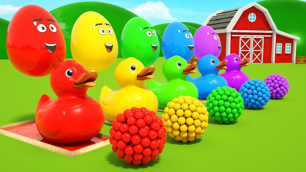 DuZoo Explores Magic Colorful Surprise Eggs + More | 🌈Learn Colors for Kids | DuZoo Kids Songs