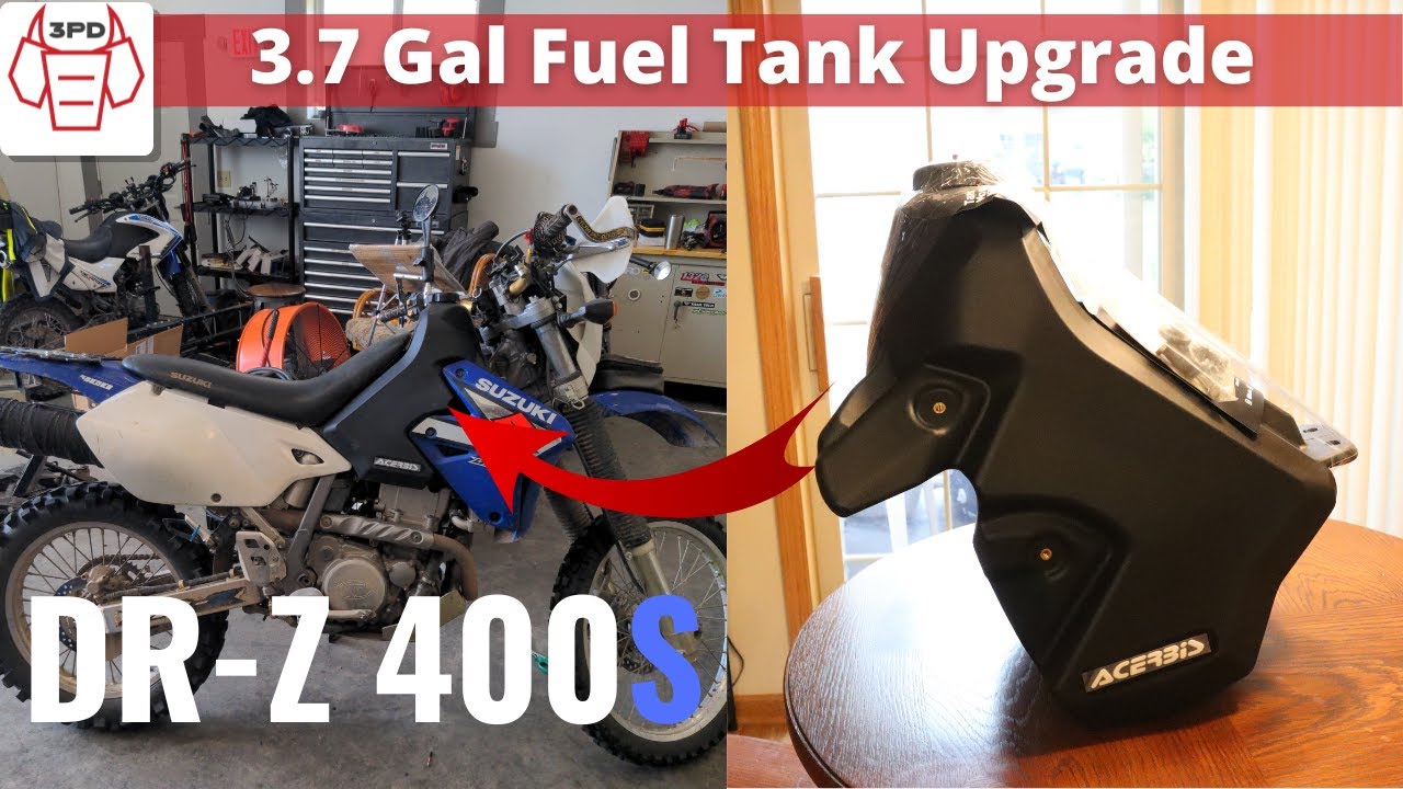 DR-Z400S Larger Fuel Tank Upgrade - Acerbis 3.7 Gallon