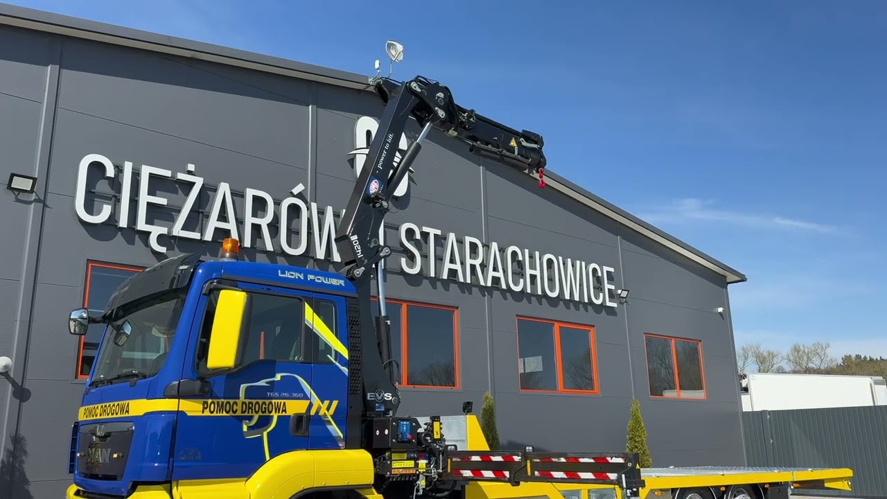 MAN TGS 26.360 // laweta uniwersalna 8,9 m !!! Żuraw HMF 1420 K2 !! 