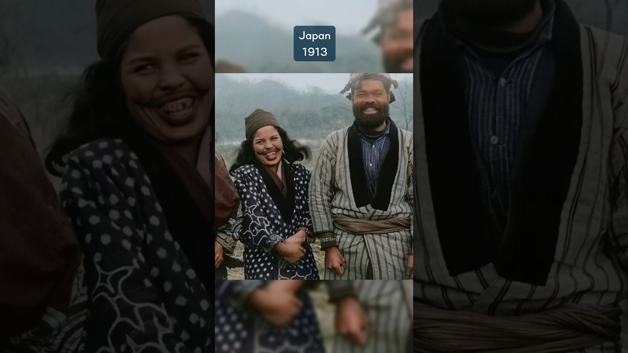 Ainu people of Japan in 1913 in color!❤️