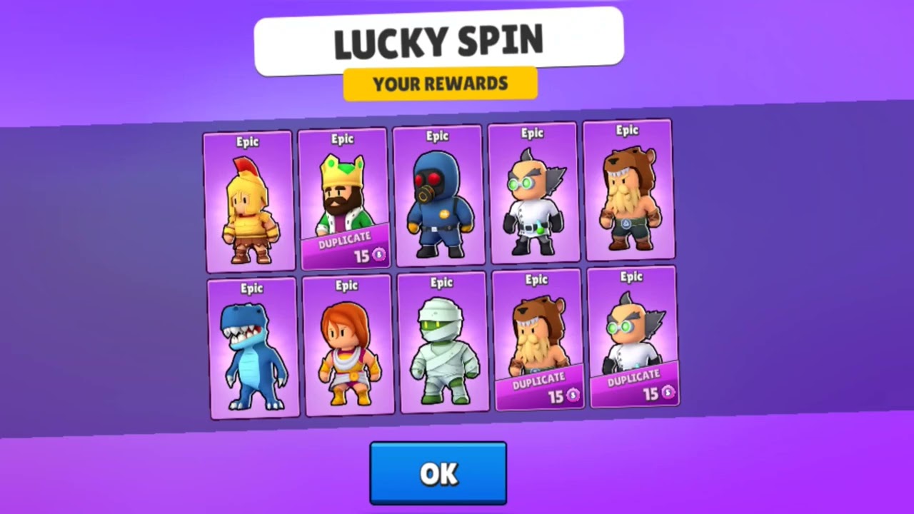 Spin wheel 22 times in stumble guys + daily