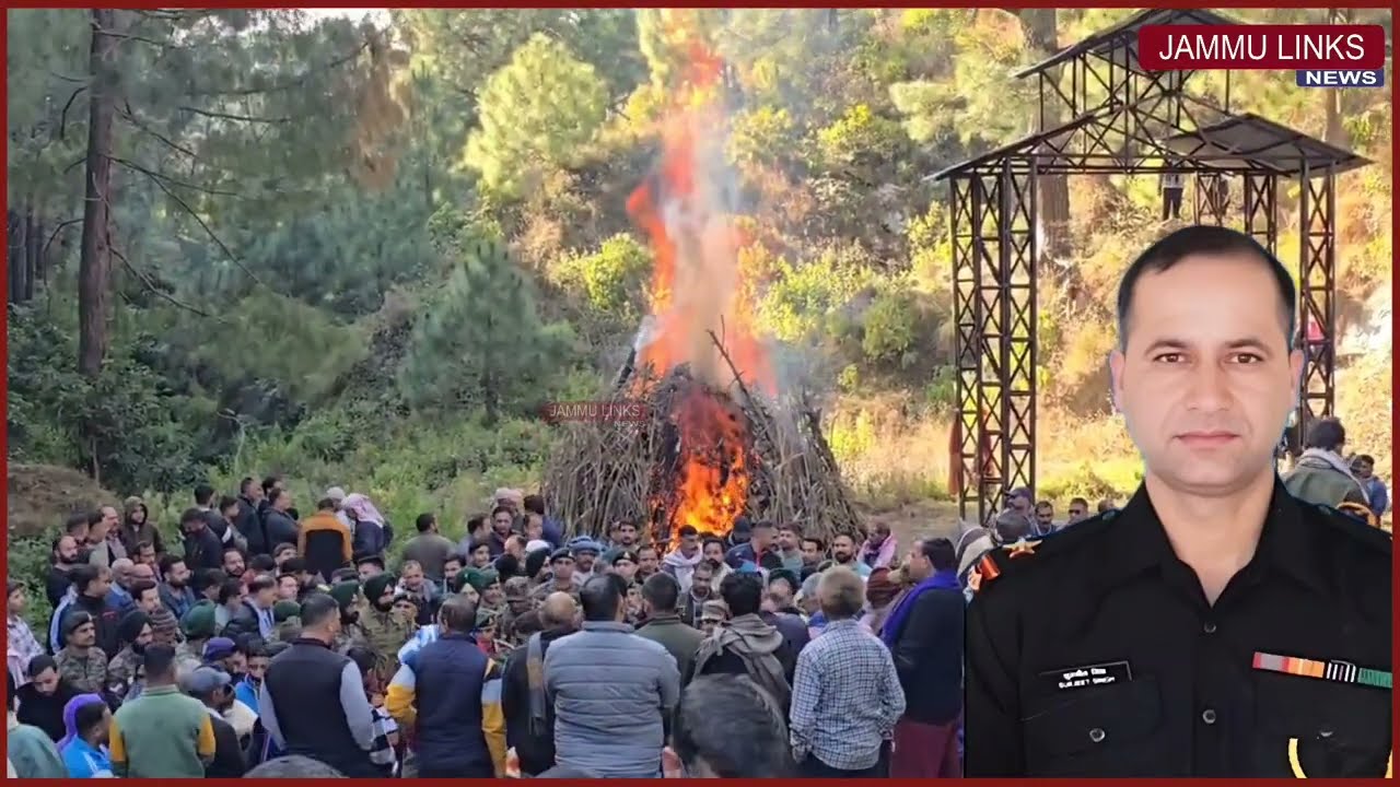 Army JCO Who Lost His Life in Samba Firing Cremated with Full Military Honours in Reasi