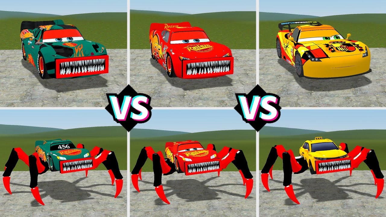 Everything Turned Into Monster: Mcqueen Monster, Car Eater, Miguel Eater And Thomas Monster In Gmod!