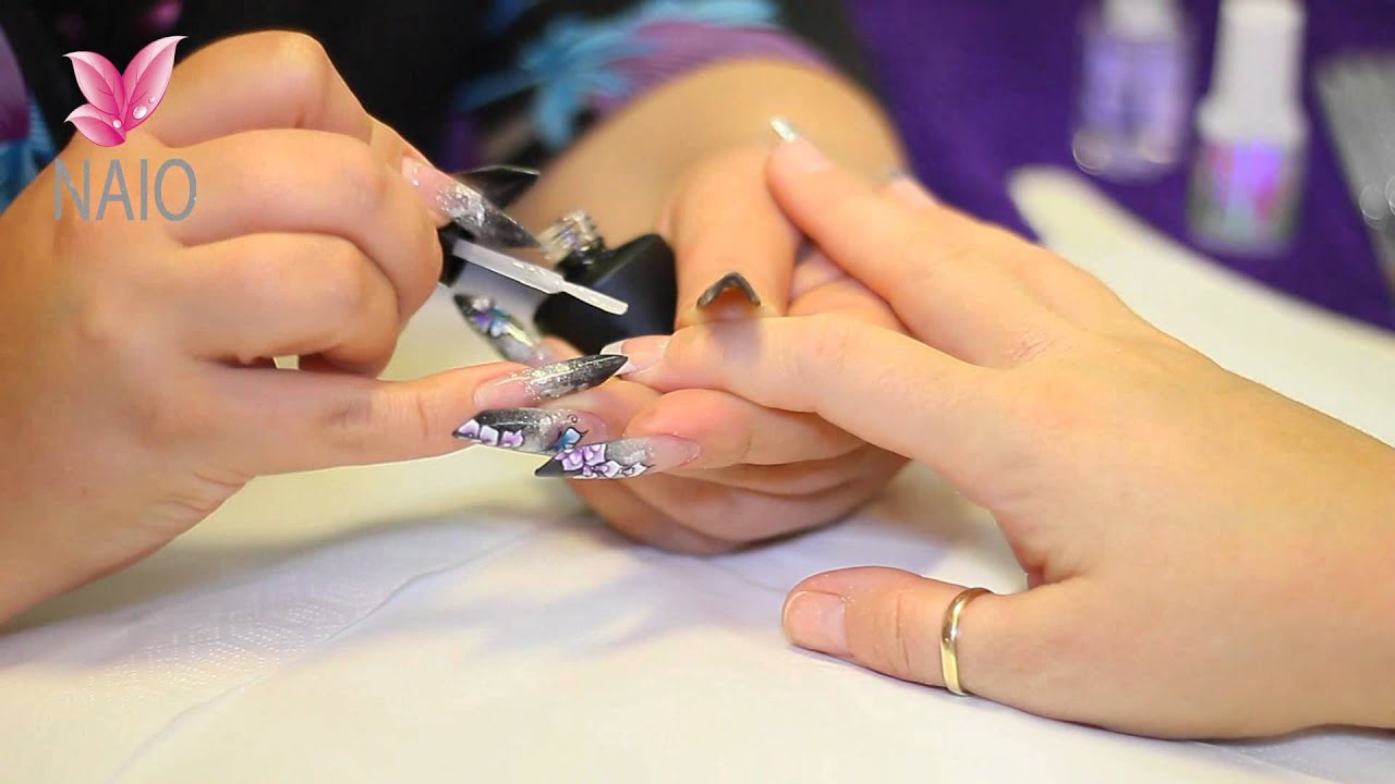 Apply Gel Top Coat to an Acrylic Nail Tutorial Video by Naio Nails
