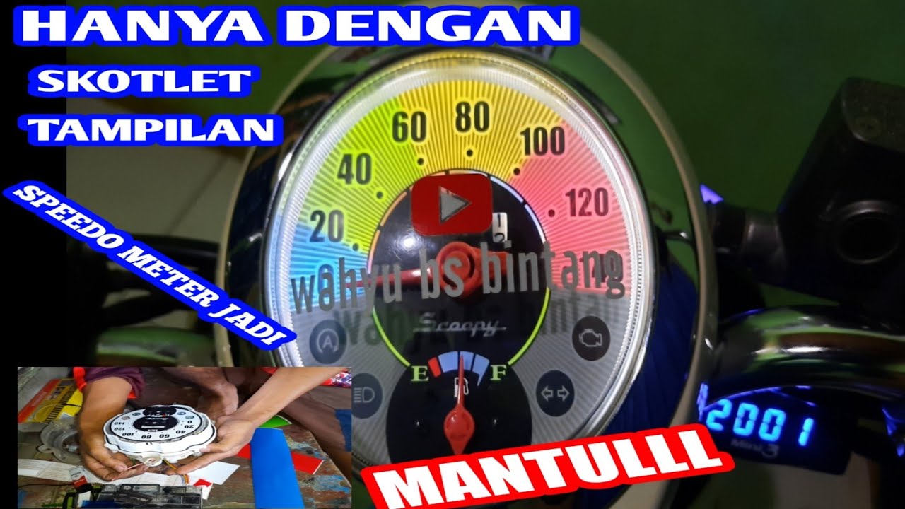 modifikasi lampu speedo meter honda scoopy
