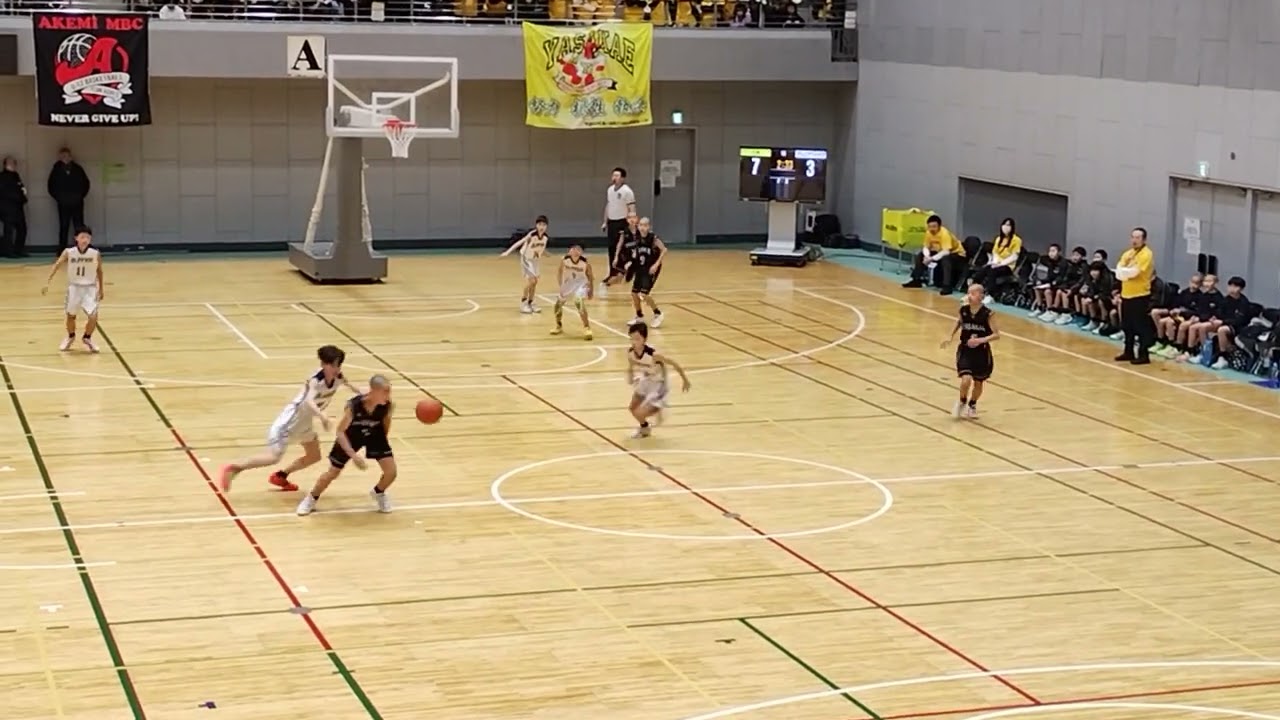 2026/1/25　千葉県ミニバス県大会準決勝　ジュニアファイブVS八栄　１ピリ