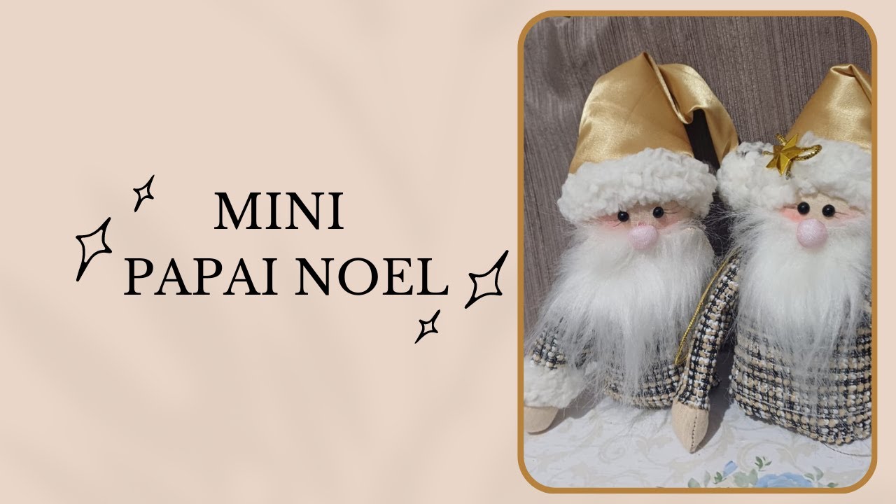 COMO FAZER UM MINI PAPAI NOEL FOFO PARA EMBELEZAR SUA ÁRVORE DE NATAL
