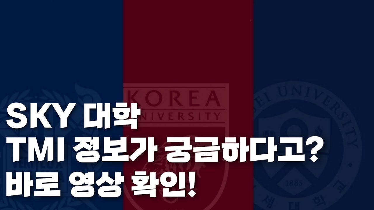 5분만에 알아보는 SKY 대학 TMI