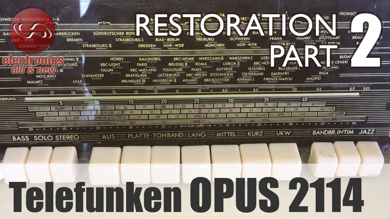 Telefunken Opus 2114 stereo tube radio restoration - Part 2. Power-up.