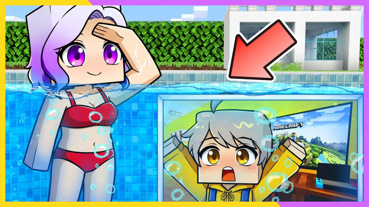 プールの地下に「最強のシェルター」を作ってみた！⚒️💎【 マイクラ / まいくら / Minecraft 】『ぱちしゅう×しえる』
