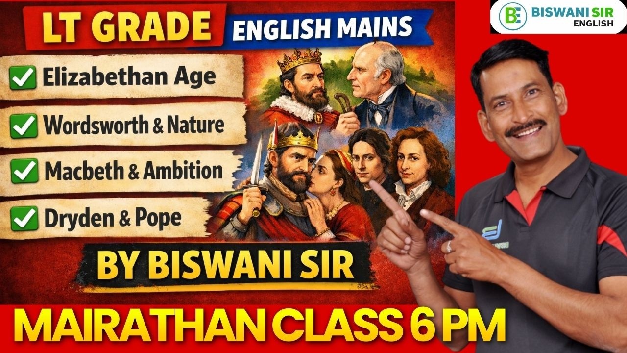 LT Grade English Mains Answer | Elizabethan Age, Wordsworth, Macbeth, Dryden, Pope #ltgrademains