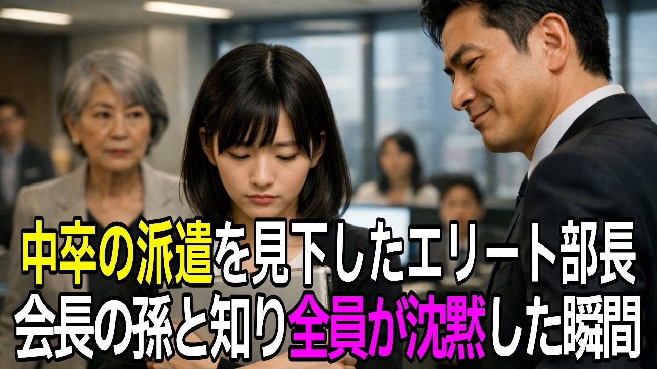 孫だとは知らずに解雇した女会長｜凄腕プログラマーと知らず中卒の派遣社員女子を見下すエリート部長→衝撃の逆転劇・感動の実話【感動する話】【朗読】