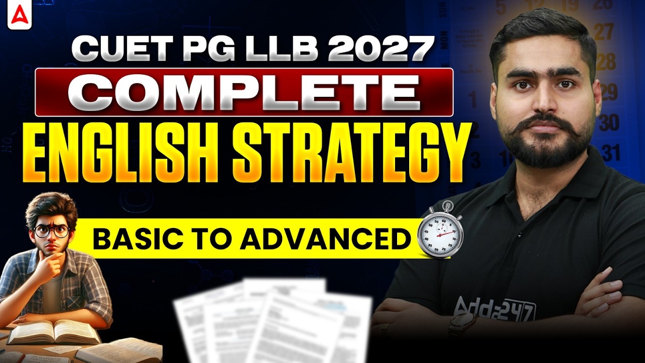 CUET PG LLB 2027 English Strategy | Complete Preparation Roadmap | Adda247 Law Preparation