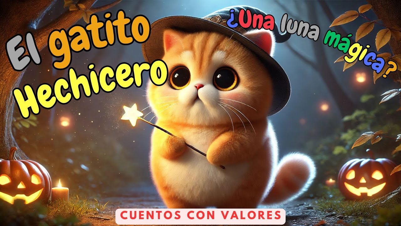 🐱🐶 Gatito Hechicero y Perro Mago con la Luna Mágica 🌙🍬🎃 | Cuentos Infantiles | Cuentos para Dormir