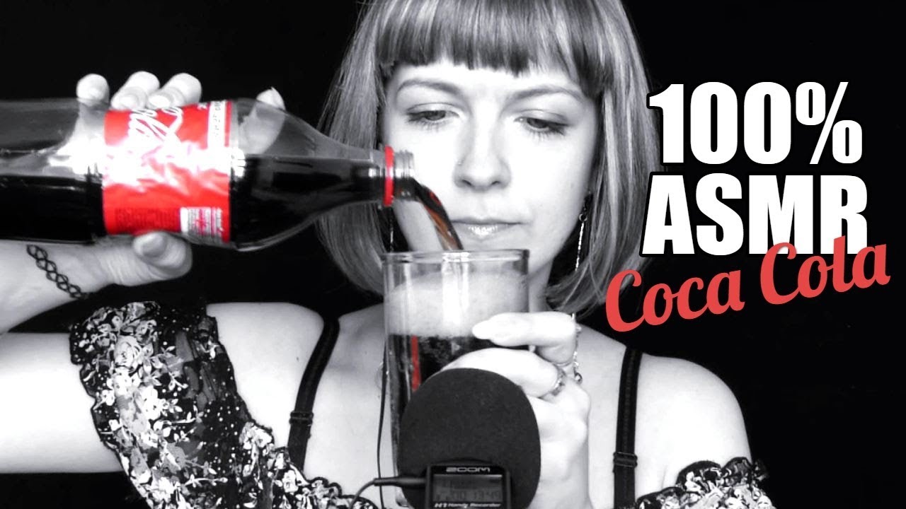 АСМР Кока-Кола 🥤 Таппинг и шипение пузырьков с ушка на ушко