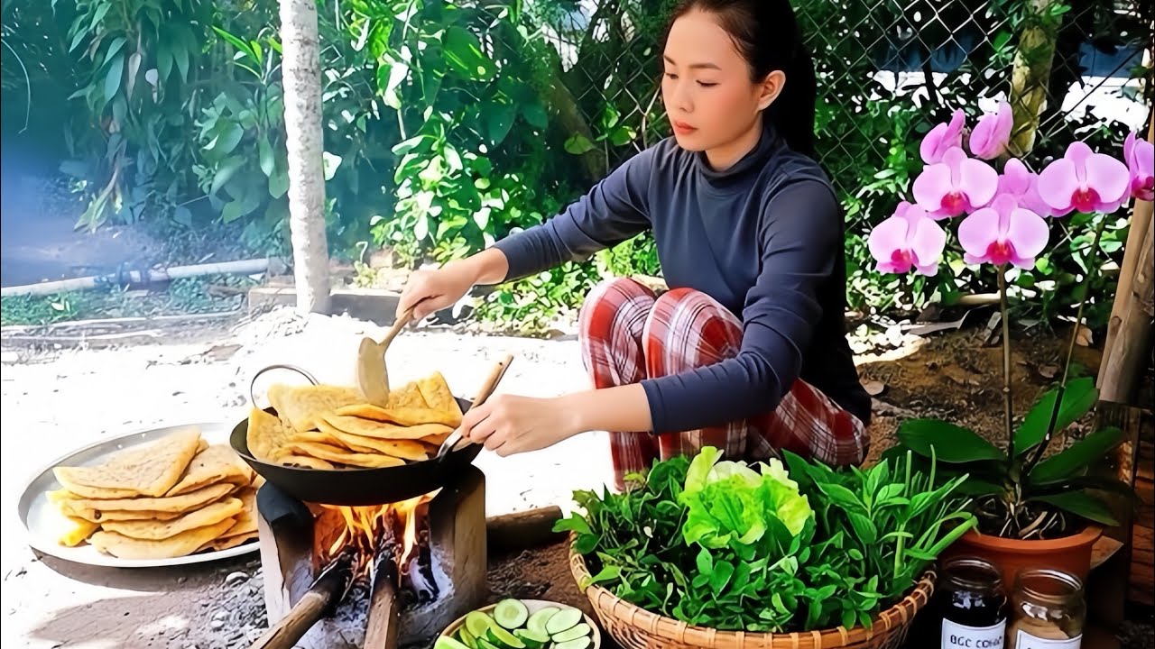 Peaceful Countryside: Growing Fresh Vegetables & Making Crispy Vietnamese Pancakes