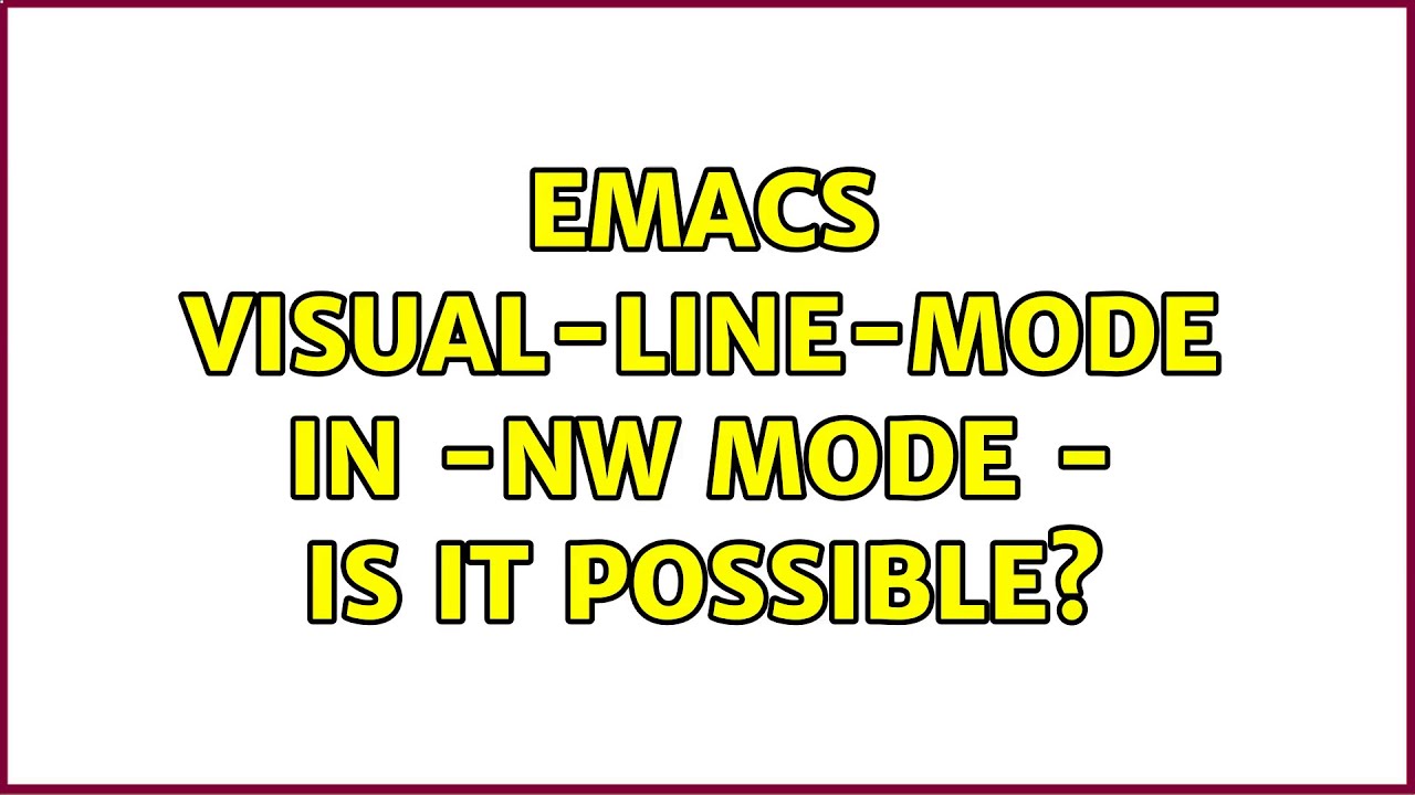 Emacs visual-line-mode in -nw mode - is it possible?