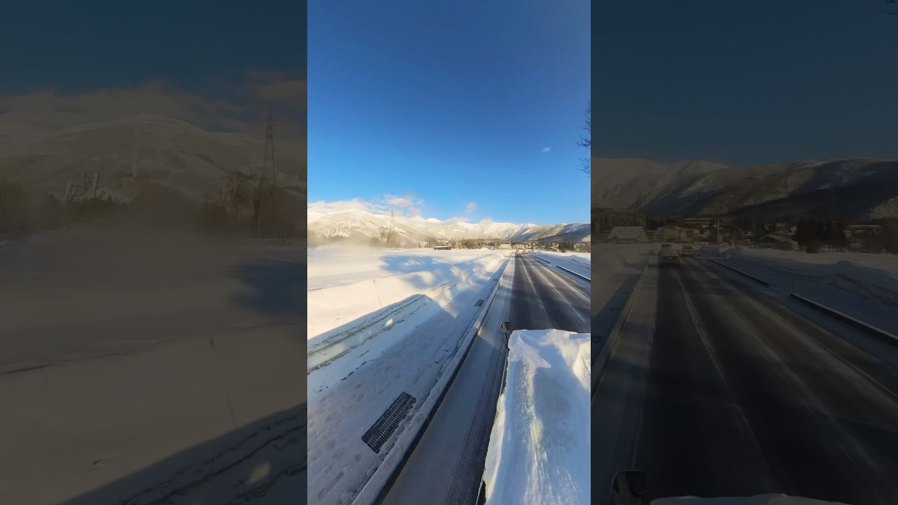 Happo-one Ski Resort seen from a car🚐⛷️#happo #skiresort #resorts