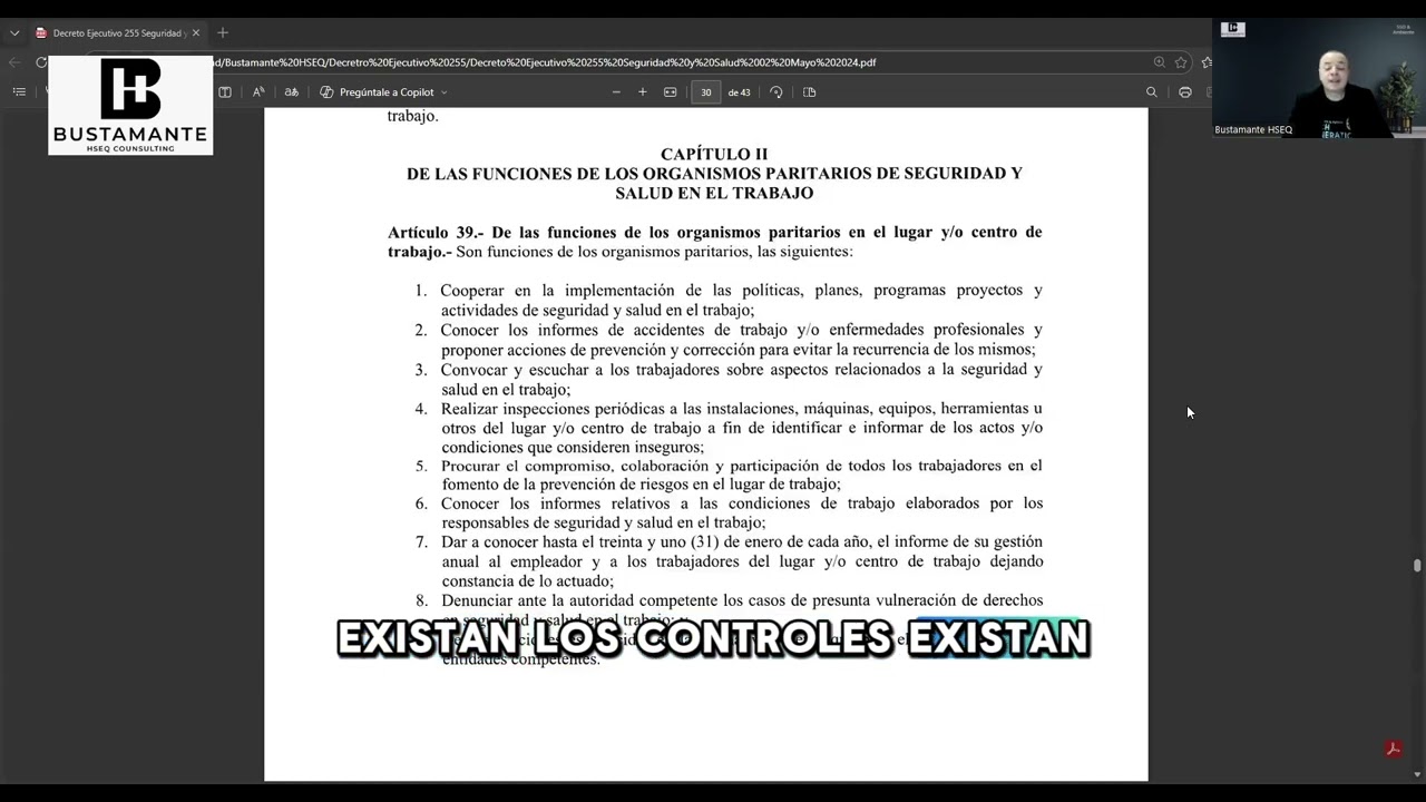 Comités Paritarios de Seguridad y Salud