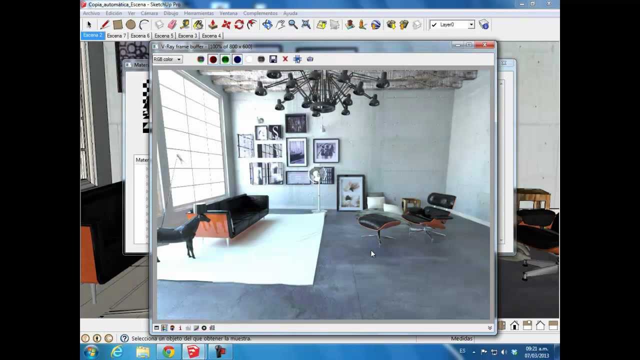 Render Interior en Sketchup & Vray