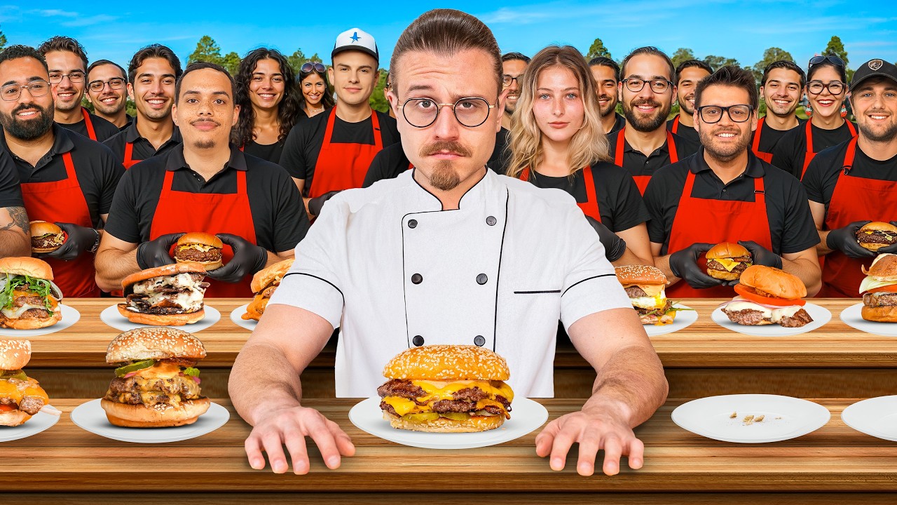 50 человек пытаются приготовить идеальный бургер