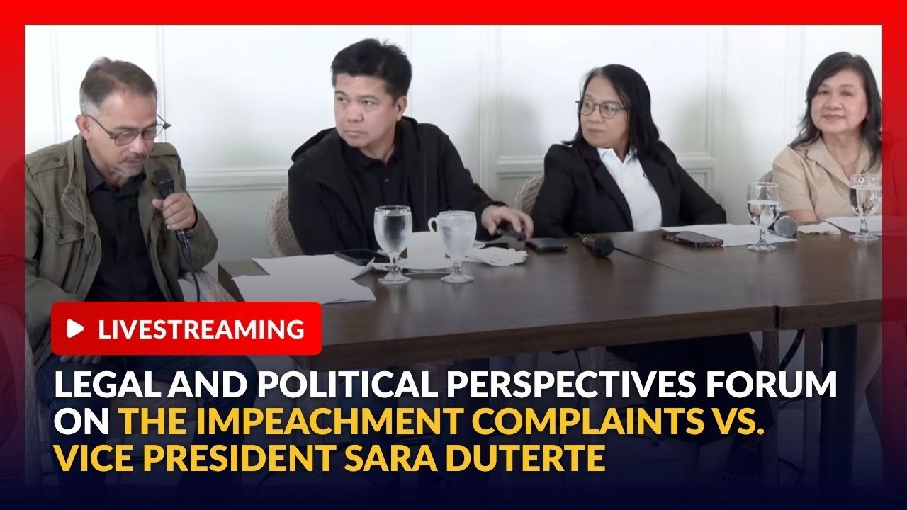 LIVE - Legal and political perspectives forum on the impeachment... - Replay| GMA Integrated News
