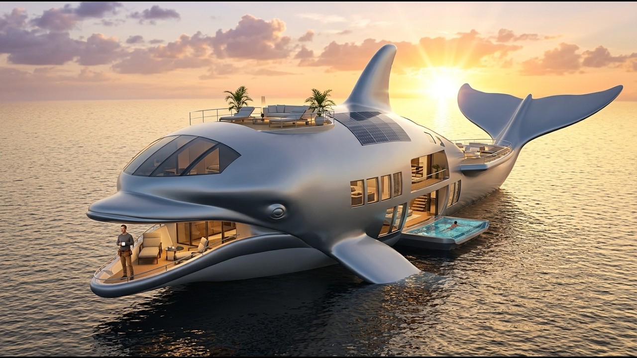 The World's Most Secret House Hidden Inside a Giant Dolphin (ASMR)