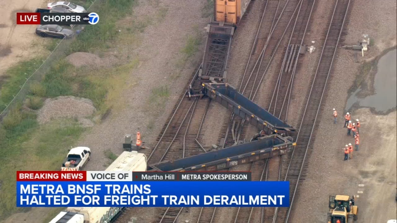Metra BNSF service disrupted for freight train derailment