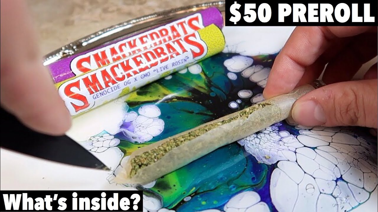 Cutting Open Another Top Shelf Preroll Joint