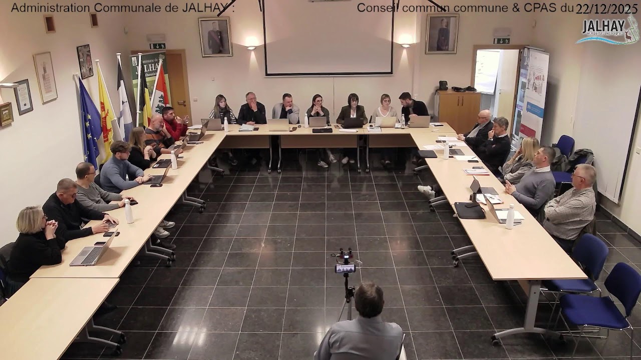 Diffusion en direct du Conseil Commun Commune et CPAS de JALHAY du 22 décembre 2025.