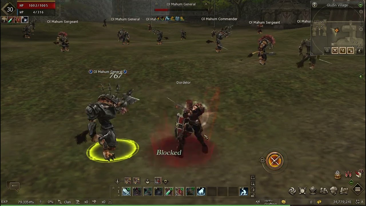 [L2 Classic] Human Knight Drain Energy Solo Auto-Hunt