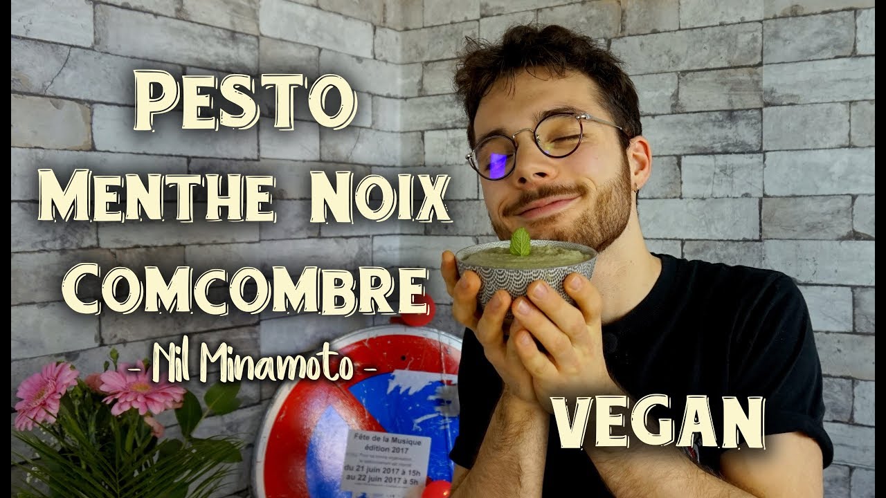 PESTO Menthe Concombre Noix VEGAN - Meilleur que le Pesto classique ??!!... SANS HUILE !!