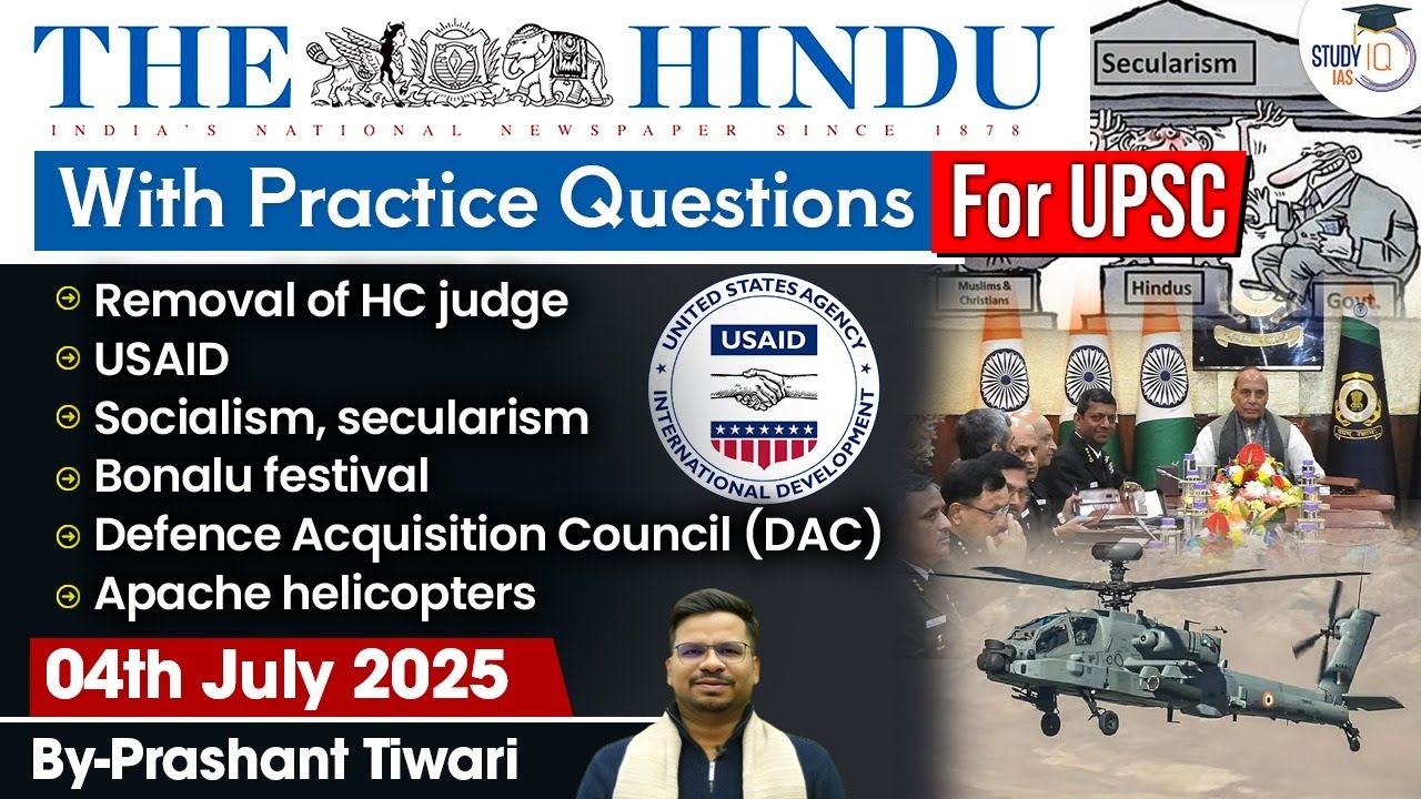 The Hindu Analysis | 4th July 2025 | The Hindu News Paper Today With Practice Questions