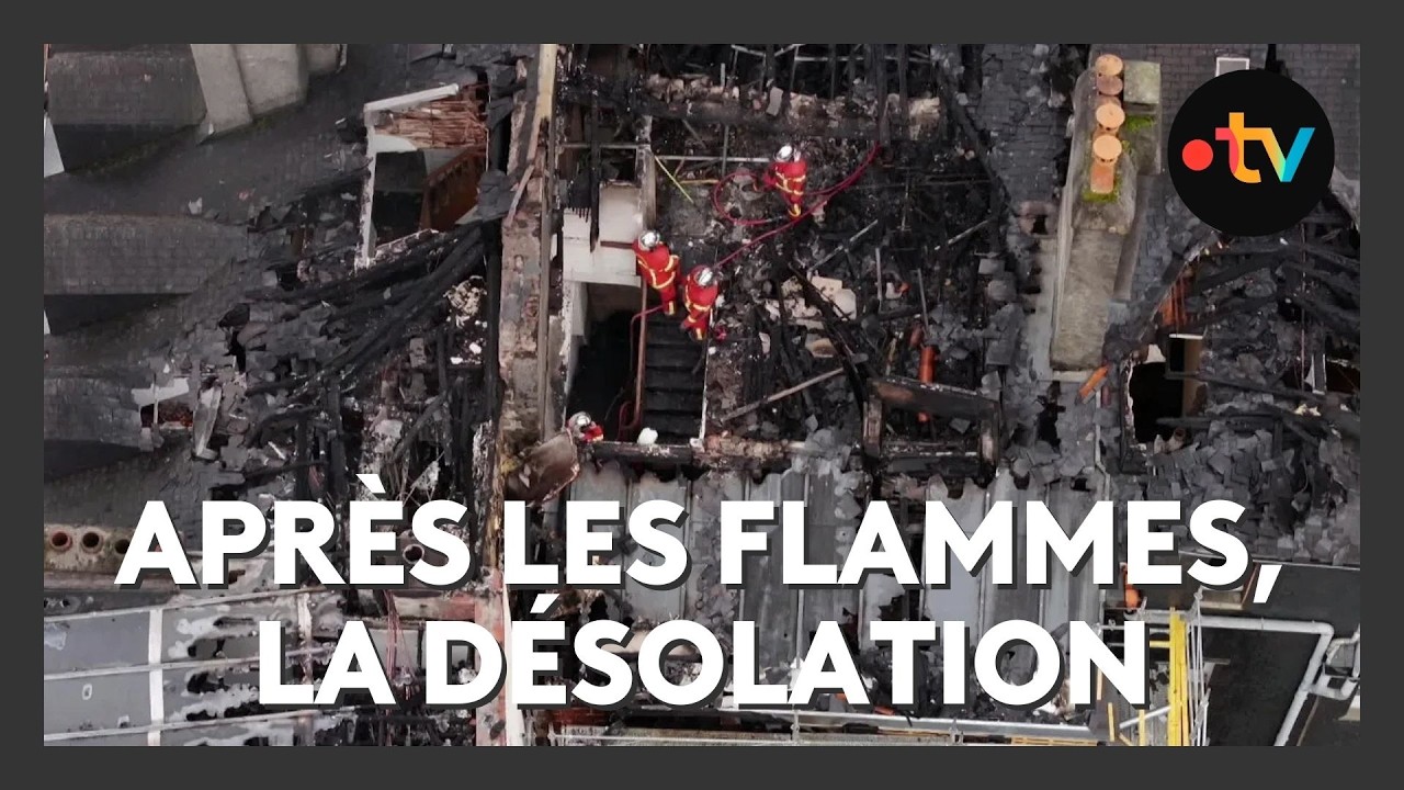 Incendie de Pau : les pompiers toujours à l'oeuvre le lendemain