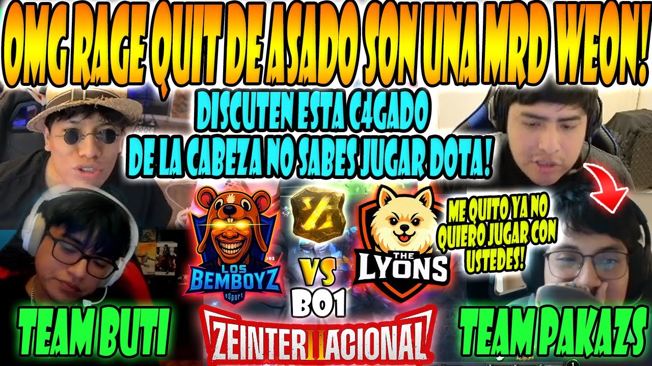 🤬PAKAZS HACE RAGE QUIT Y DISCUTE CON DARKMAGO NO SABES JUGAR DOTA-T.PAKAZS vs T.BUTI-ZEINTERNACIONAL