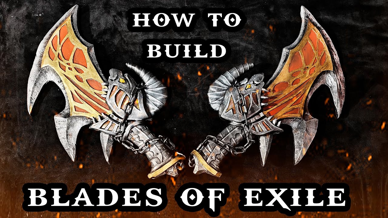 HOW TO BUILD BLADES OF EXILE / COMO FAZER LÂMINAS DO KRATOS - GOD OF WAR 3 DIY COSPLAY PROP TUTORIAL