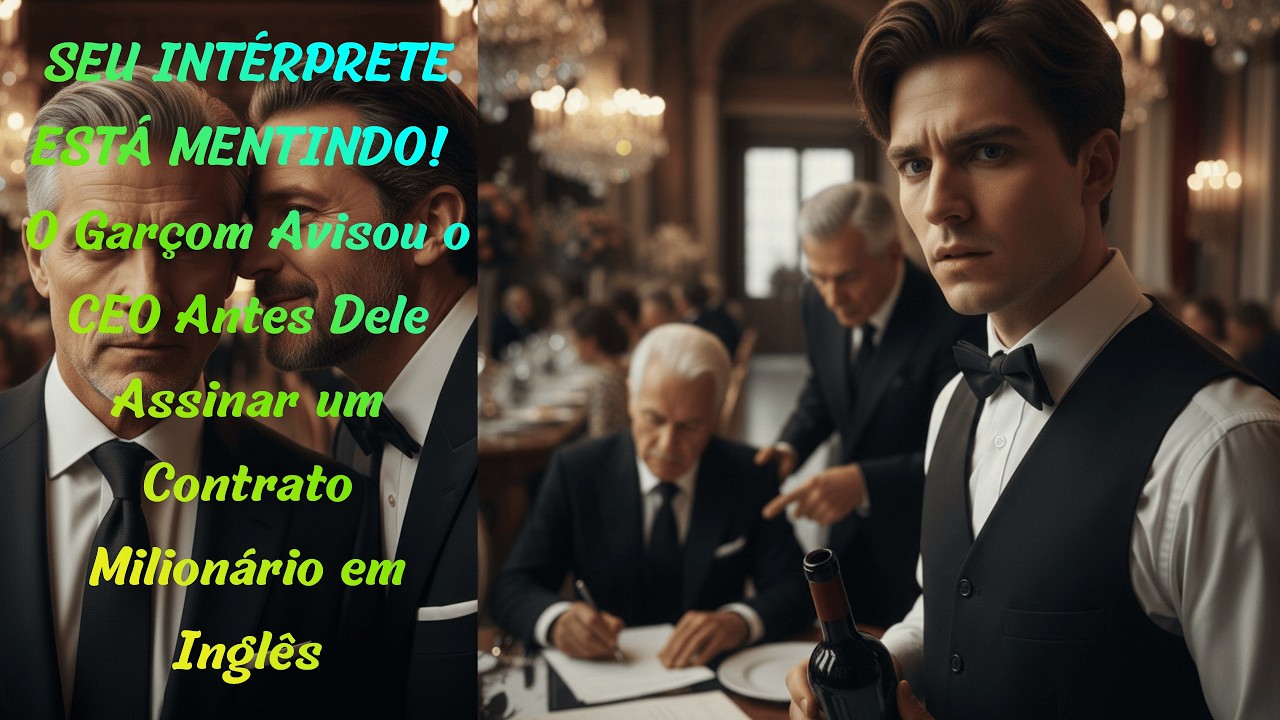 SEU INTÉRPRETE TE ENGANOU! O Garçom alertou o CEO Antes de Assinar um Contrato Milionário em Inglês